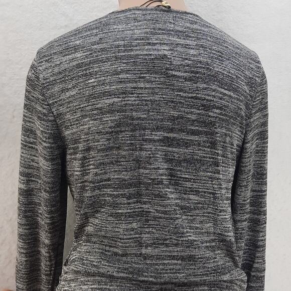 Sophie Max‎ Sweater Dress Womens X-Large Lightweight Black Grey Silver NWT - Picture 8 of 14